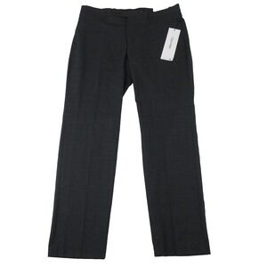 Calvin Klein Jerome Dress Pants Slacks Mens 34X30 Slim Gray‎ Blue Plaid $95